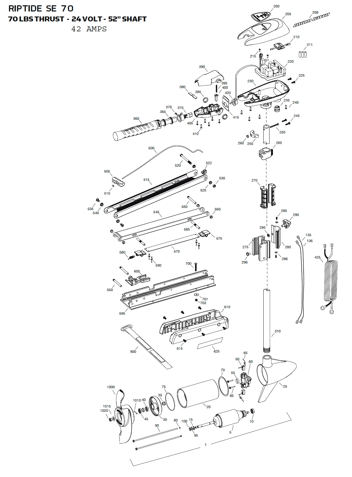 Minn Kota Riptide 70 Parts Diagram